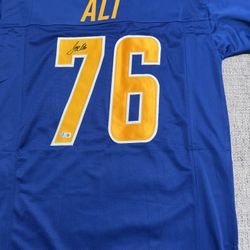 Joe Alt Signed Autograph Custom Jersey -Beckett Coa- L.A. Chargers