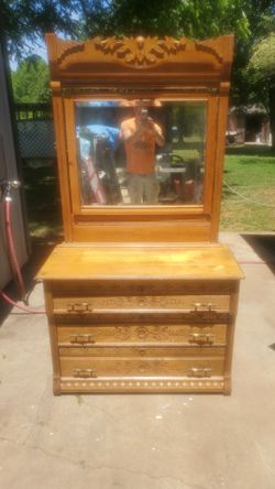 Antique eastlake dresser w/ mirror