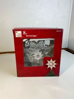 Star Christmas Tree Topper Light up White by Holiday Time