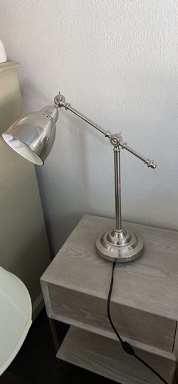 Silver desk lamp
