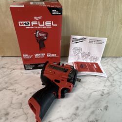 M12 FUEL 12V Lithium-Ion Brushless Cordless Stubby 3/8 in. Impact Wrench (Tool-Only)