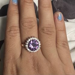 Purple Czs 925 Ring 