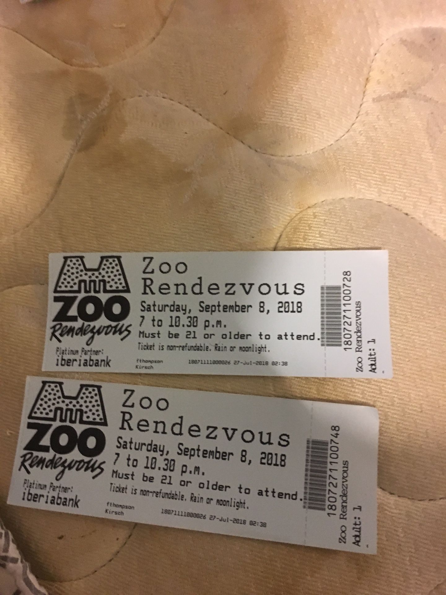 Zoo rendezvous tickets
