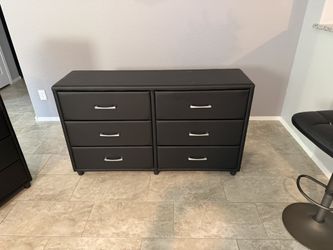 Black Leather Dresser Set
