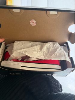 New boys red converse