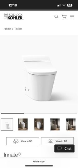 The KOHLER Innate one-piece smart toilet with integrated bidet technology delivers a warm-water cleanse with front and rear wash modes, adjustable spr