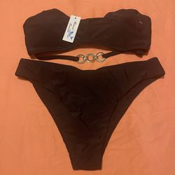 Brand New Black Bikini Set Size Large Juniors 