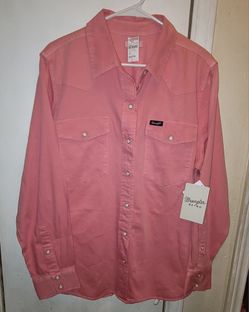 BRAND NEW Women's Wrangler Pink Western Long Sleeve