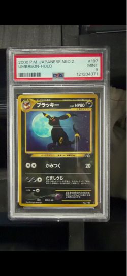 2000 Japanese Neo 2 Umbreon Holo PSA 9