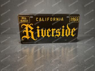 California Riverside Old School 1965 Metal Plate