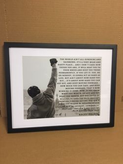 Rocky life quote famed 14x18