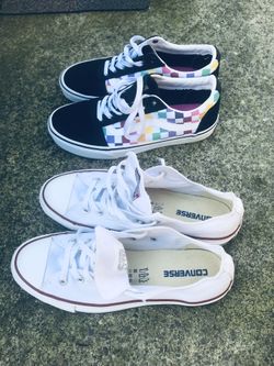 Tennis Shoes Converse And Vans 7 Mens 