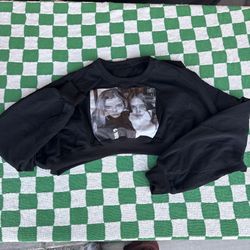 Black Crop Tops Long Sleeves 