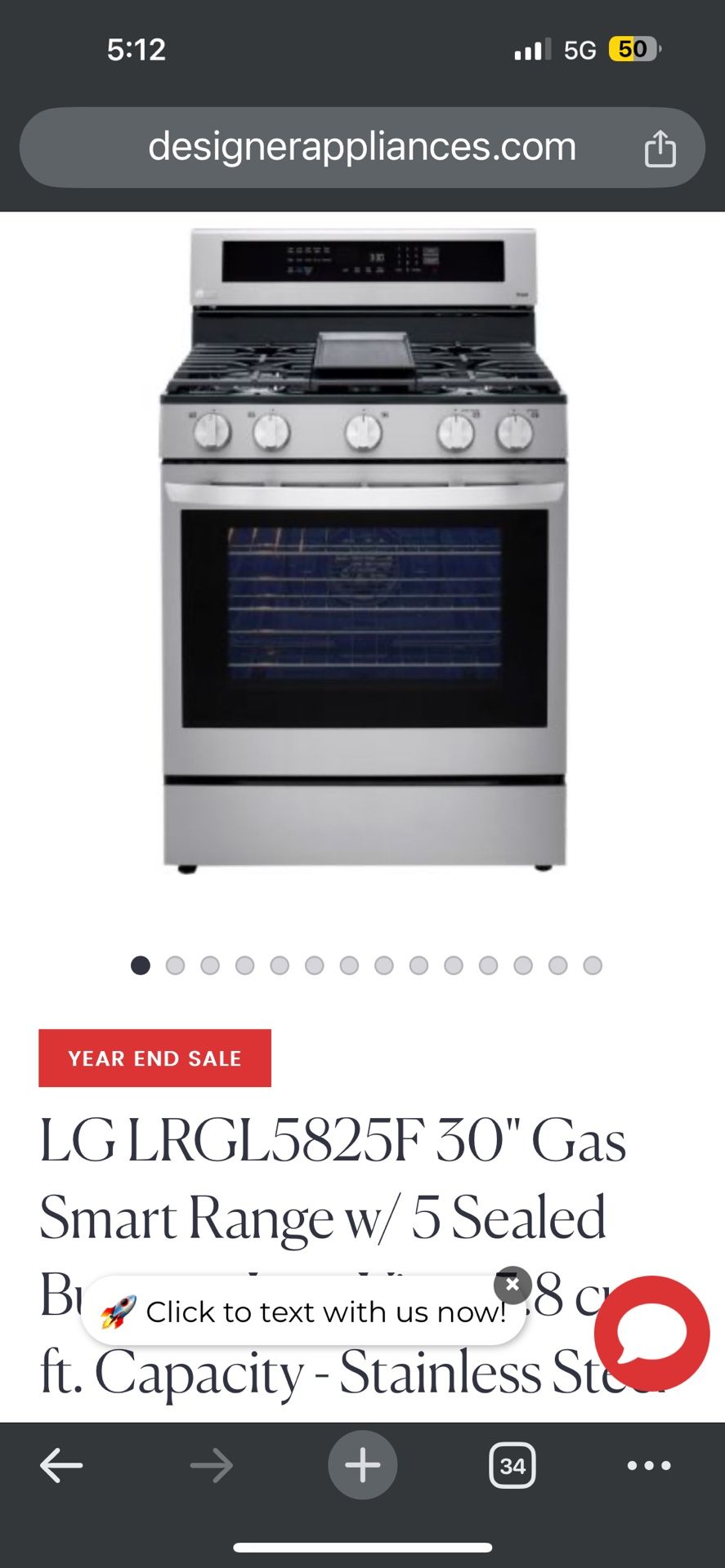 Oven LGLRLG5823Sβ Excellent Condition!