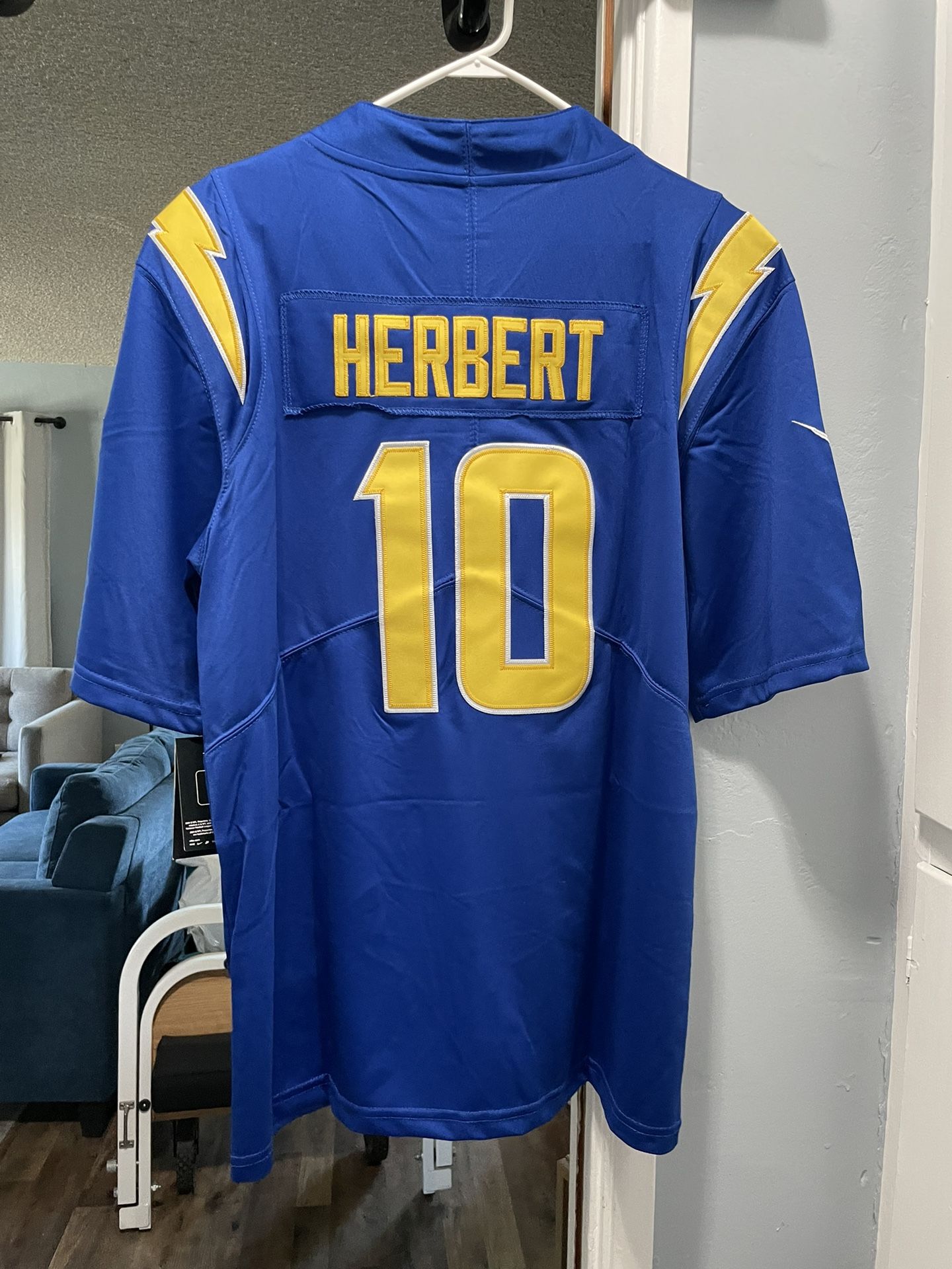 11015 Mens San Diego Chargers JUSTIN HERBERT Football Jersey Shirt