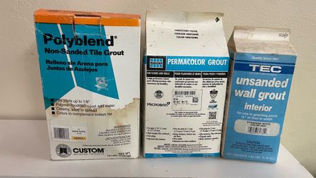 3 - White Unsanded Tile Grouts Floor / Wall