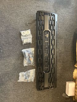 Front Bumper Grille Fit For TOYOTA TACOMA 1(contact info removed) Grill With LED Light Black