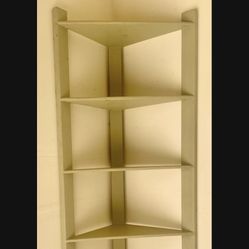 Tall 7’3/4” Solid Wood Sturdy Corner Shelf