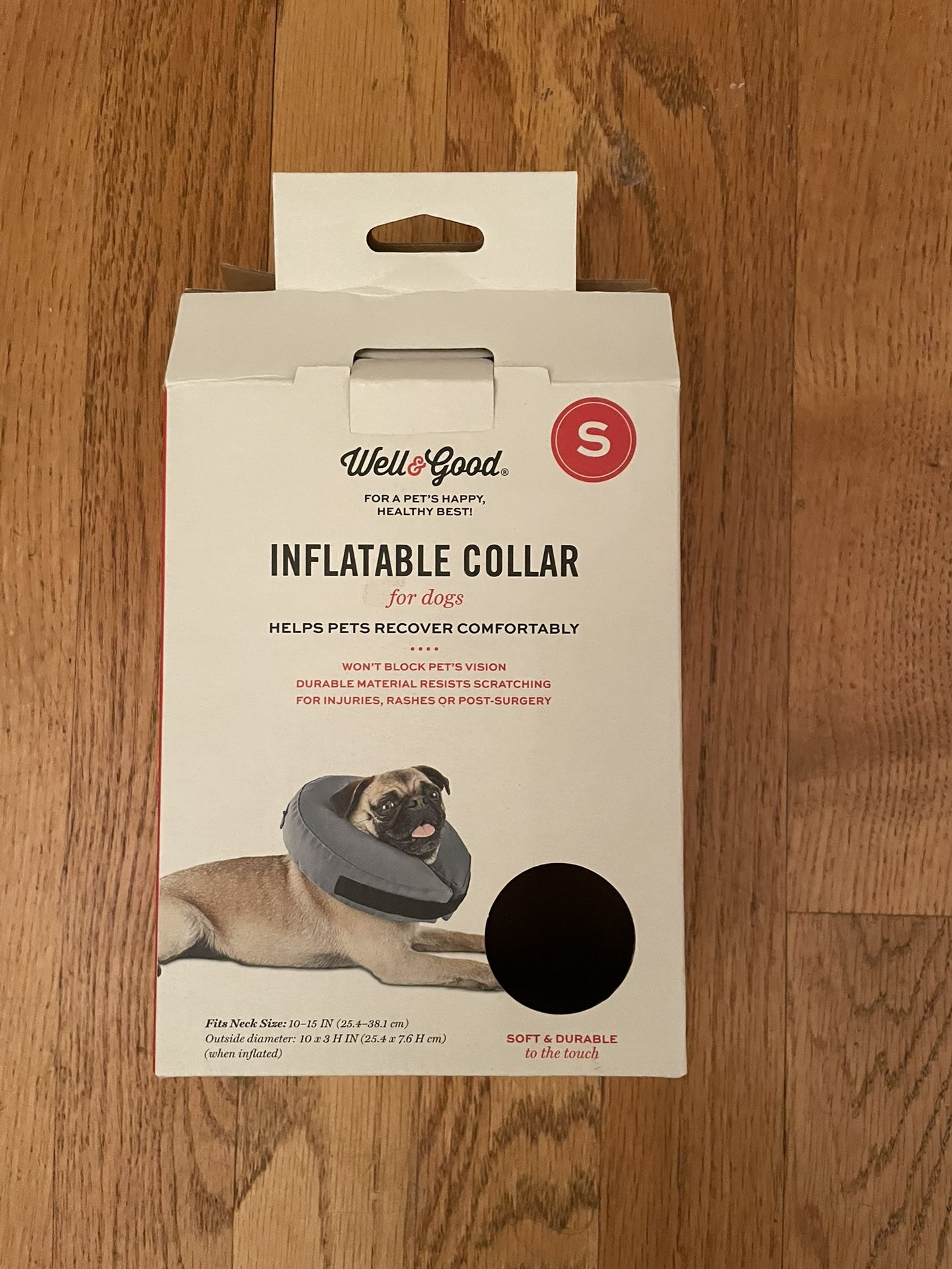 Dog Collar Inflatable, Brand- Well& Good Gray Small Dog