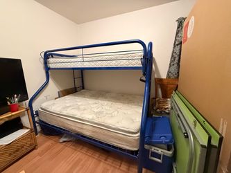 Blue Metal Twin over Full Bunk Bed