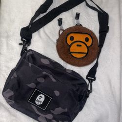 Bape Kids Fanny Pack And Milo Coin Purse