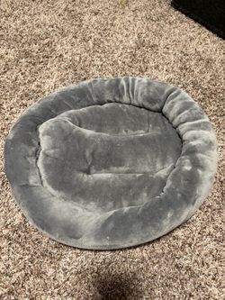 Round Gray Pet Bed