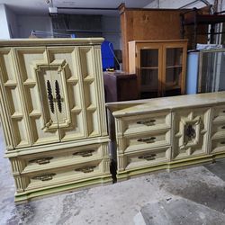 Antique Dresser & Armoire Set