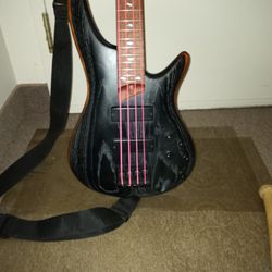 Ibanez SR 670 Silvr/ Black Deep Wood GRAIN D+R STRINGS ♥