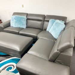 COMFY NEW RIO SECTIONAL SOFA AND OTTOMAN SET ON SALE ONLY $1299. IN STOCK SAME DAY DELIVERY 🚚 FINANCING AVAILABLE 