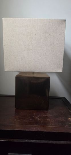 West Elm Ceramic Cube Table Lamps – Set of 2