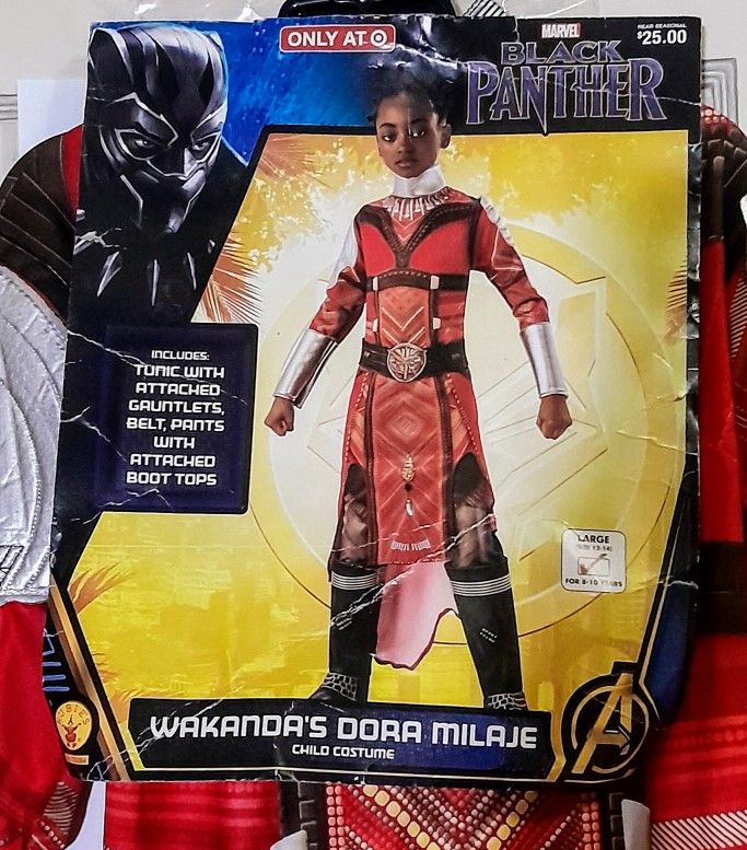Marvel's Black Panther Wakanda's Dora Milaje Halloween Costume Child Size Large