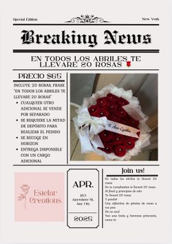 20 Rosas De Abril Ramo/ 20 April Roses Bouquet 