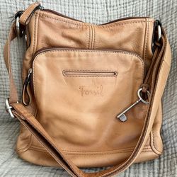 Fossil Brown Leather Crossbody Purse Handbag
