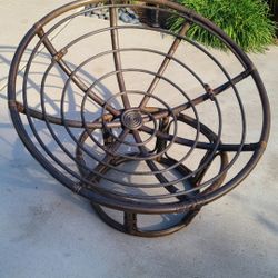 Rattan Papasan Chair With Faux Fur Cushion