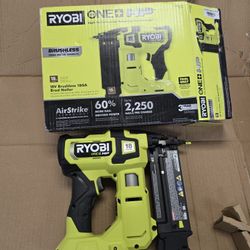 Ryobi ONE+ HP 18V 18-Gauge Brushless Cordless AirStrike Brad Nailer (Tool Only)
