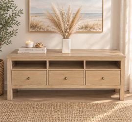 Beautiful Coastal Pottery Barn style Farmhouse Console / Media Cabinet