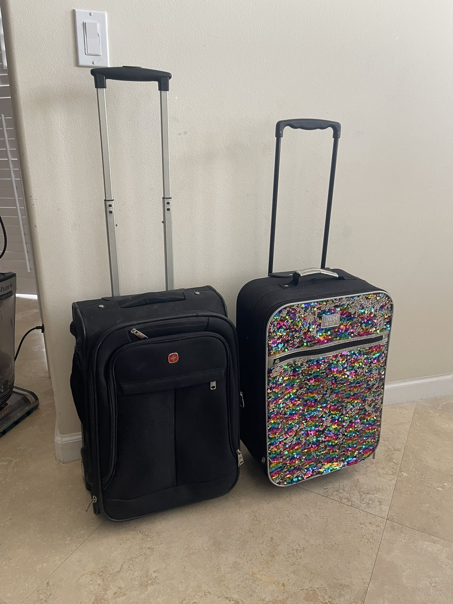Carry on Suitcase and Child’s Suitcase- LIKE NEW - SUPER CLEAN 