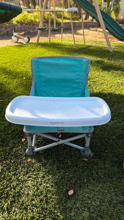 Summer Infant Portable Booster Seat – Foldable Travel Chair w/ Tray