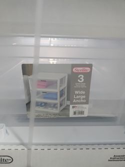 Sterilite 3-Drawer Wide Large Tower