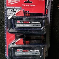 Milwaukee M18 REDLITHIUM High Output 6.0 DUEL PACK BATTERY 