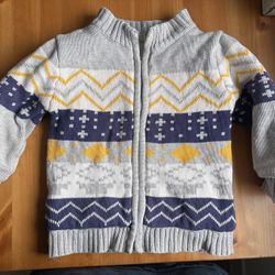 baby boy fleece thick jacket toddler boy outweat long sleeve coat top size 2T/24 months zip up front Comes from pet free smoke free home  Washed w det