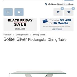 Dining Glass Table, El Dorado Furniture 