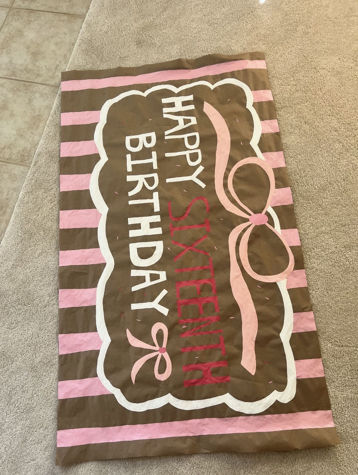 Hand Painted Birthday Banner