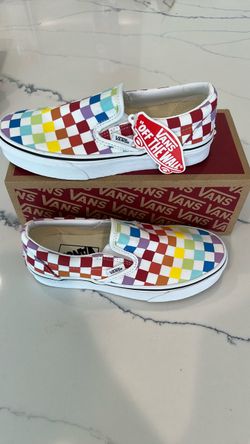 Vans Classic Slip-On Rainbow Checkers