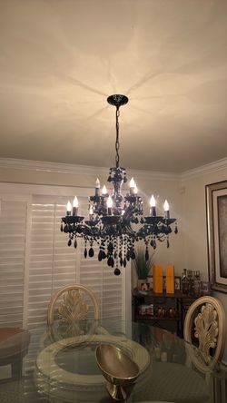 Black Crystal Chandelier 12-Light