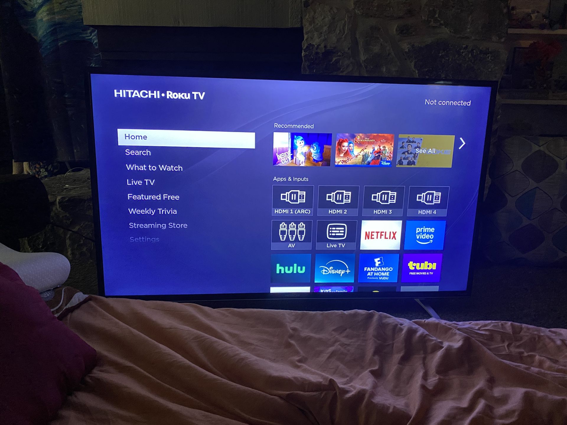 Fandango Vudu Disc To Digital Iphone 55” 4K UHD HITACHI Roku TV