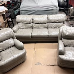 Leather Couch Set 