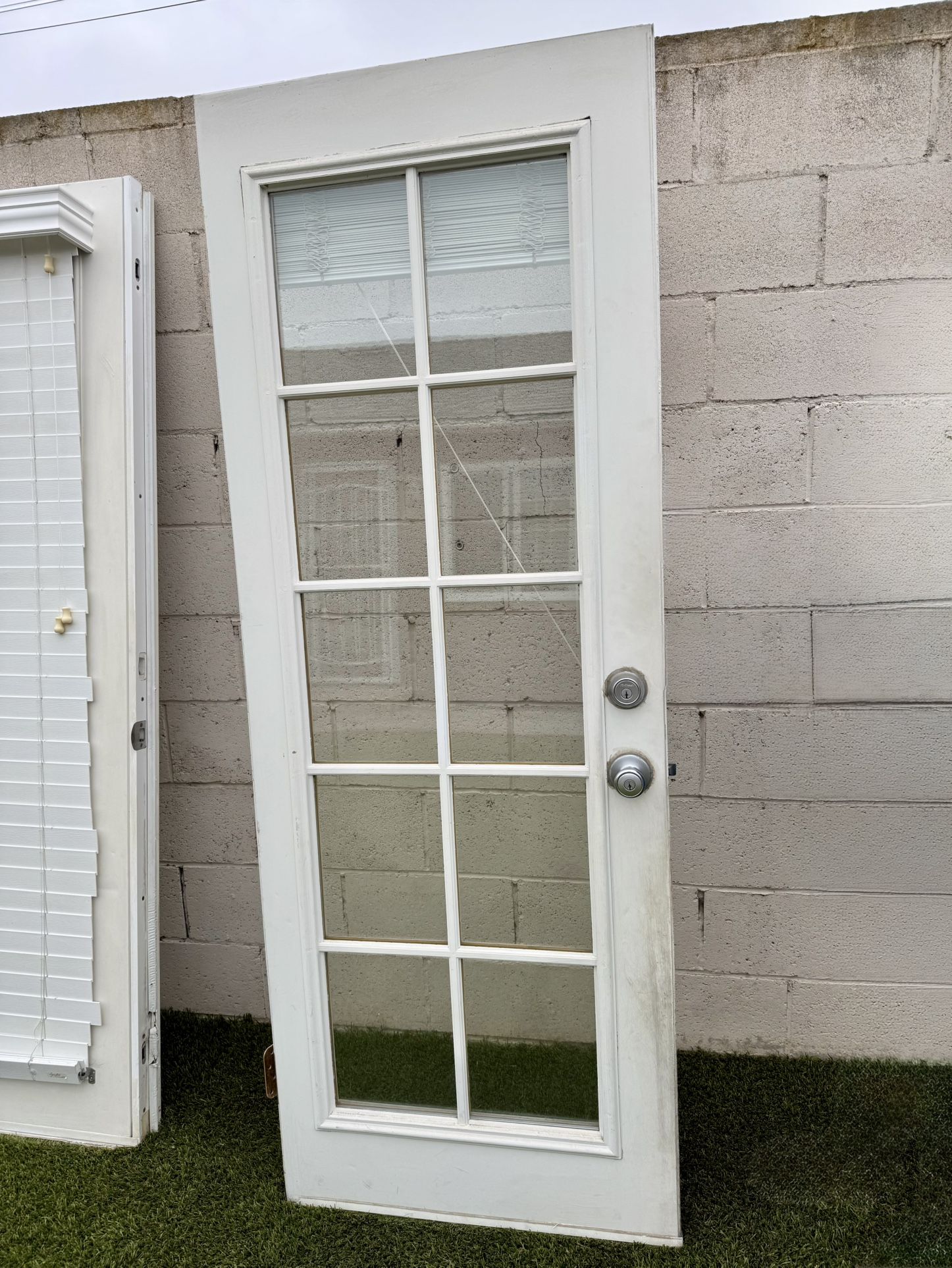 White French Doors With Blinds Included