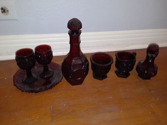 Dark Red Glassware