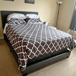 Queen Size Brand New Bedframe Mattress + Box Spring 